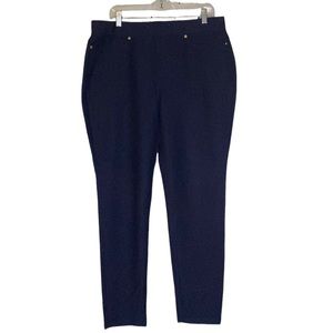 EUC - MK Signature Navy Blue Pull-Up Skinny Pant Stretch Waistband Leggings - XL